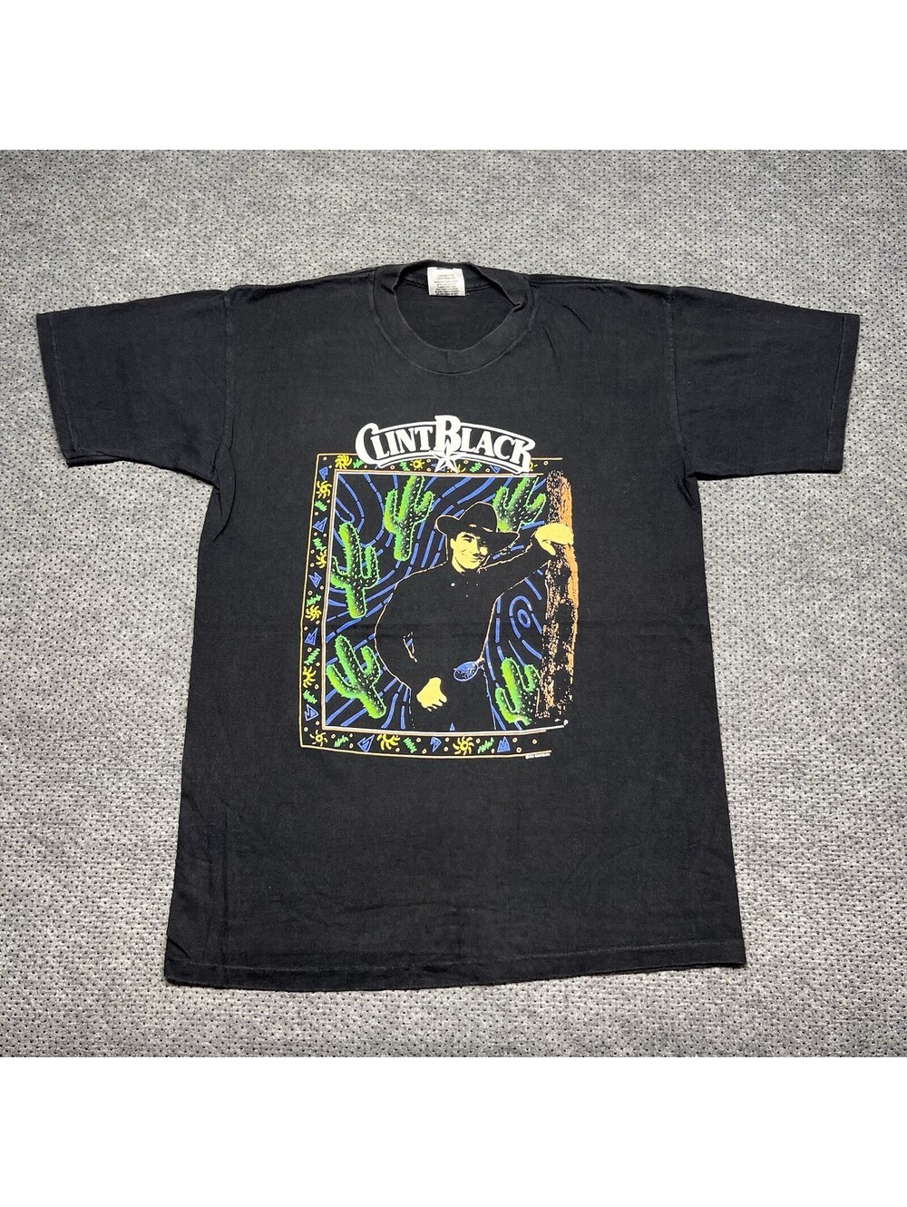 Vintage 90s Clint Black Country World Tour Music T-Shirt Large Rare Men’s Black
